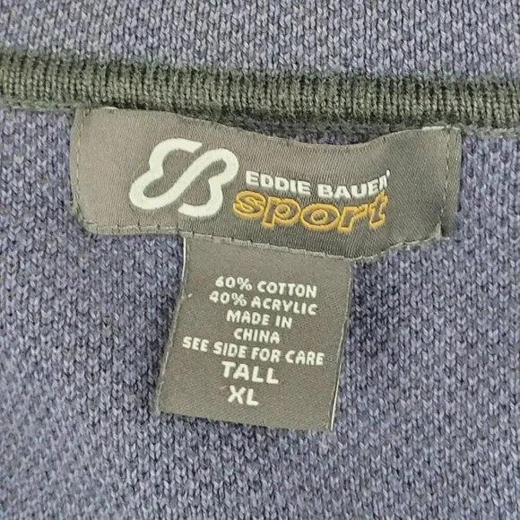 Eddie Bauer Sport Women's XL Full-Zip Sweatshirts Snowflake on Sleeve 28CT - Picture 5 of 9